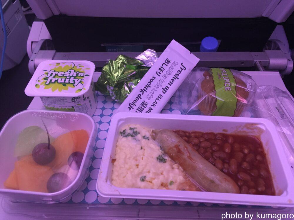 ニュージーランド航空の機内食