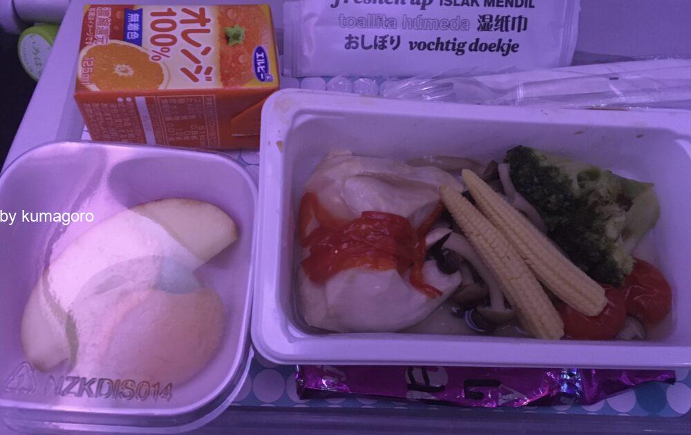 ニュージーランド航空の機内食