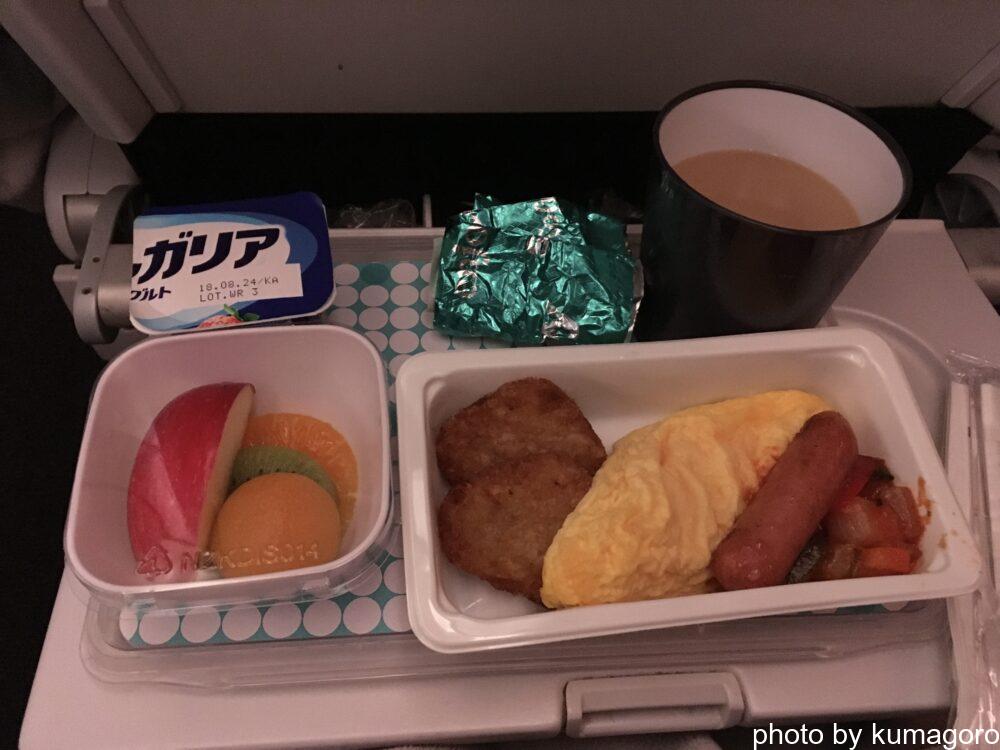 ニュージーランド航空の機内食